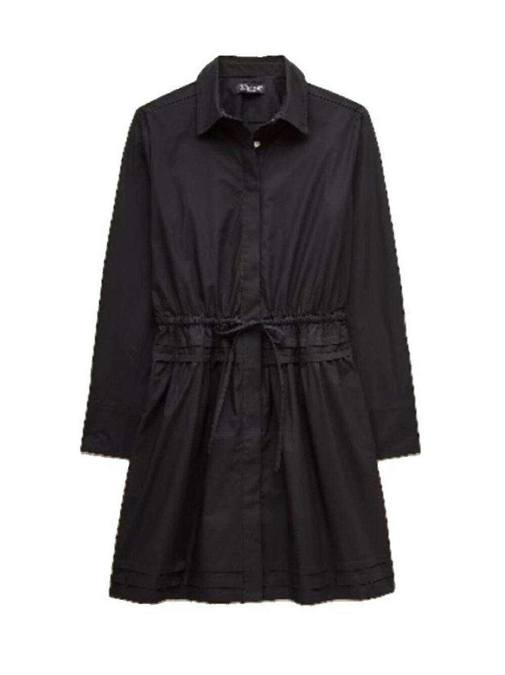 NWT J. Crew Elena Poplin Cotton Shirt Dress Black Women’s 2P Preppy Minimalist